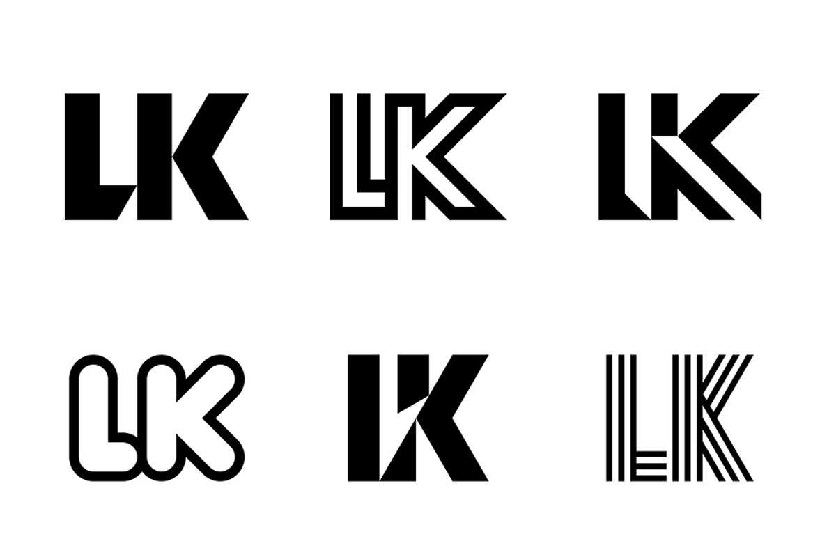 Set of letter LK logos, an Object Graphic by NataliiaVolyk