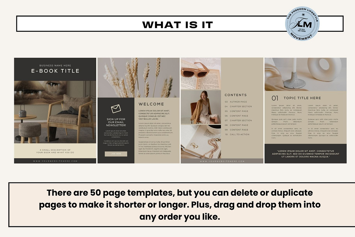Ebook Template - Black and Beige, a Social Media Template by Freedom Business Shop (Photo 3 of 10)
