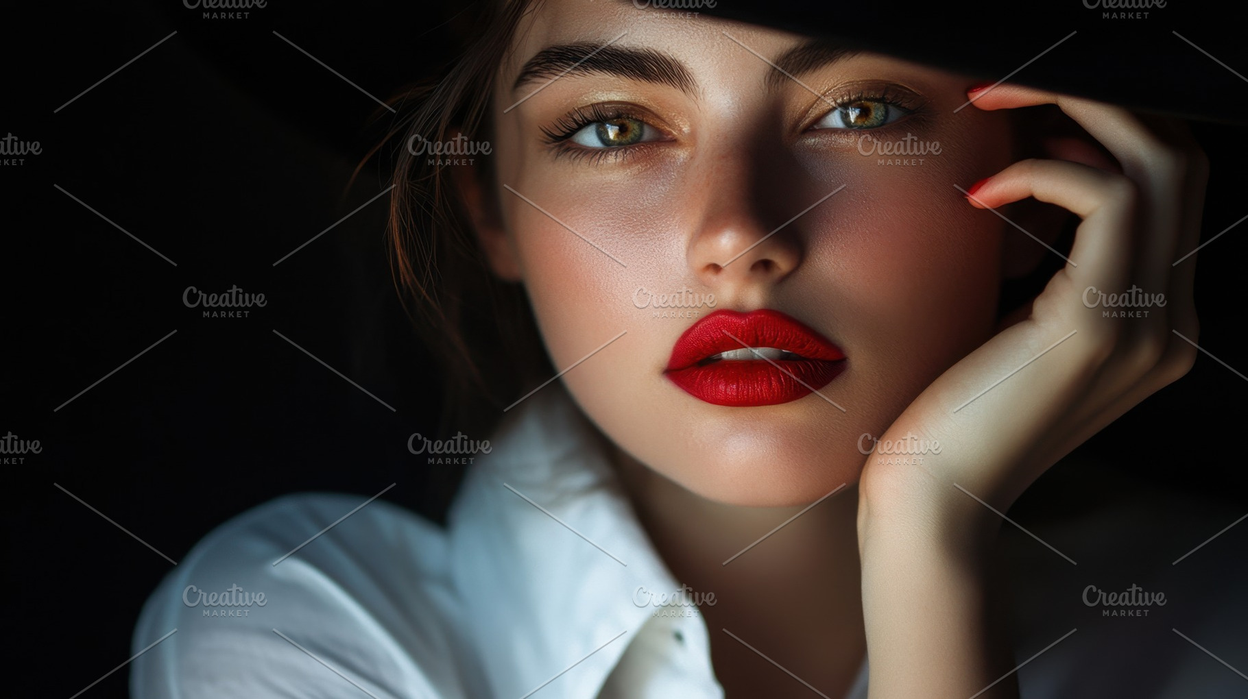 Young womans captivating portrait, a Photo by Beautiful things
