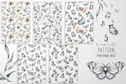 Watercolor butterflies Romantic set, an Animal Illustration by Ann Art Houze (Thumbnail 7 of 8)