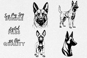 Belgian Malinois SVG - Dog Clip Art, an Illustration by YouniqueArtwork (Thumbnail 1 of 5)