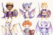 Watercolor Lavender Legends Clipart, an Illustration by SparkyDesignsUS (Thumbnail 4 of 9)