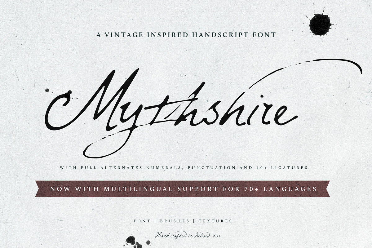 Mythshire vintage inapired font