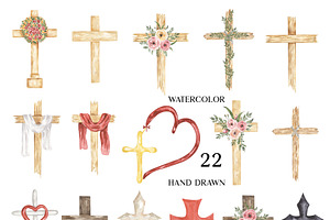 Watercolor Cross Collection