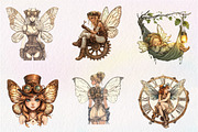 Steampunk Fairy Clipart PNG, an Illustration by CreationArt (Thumbnail 3 of 5)
