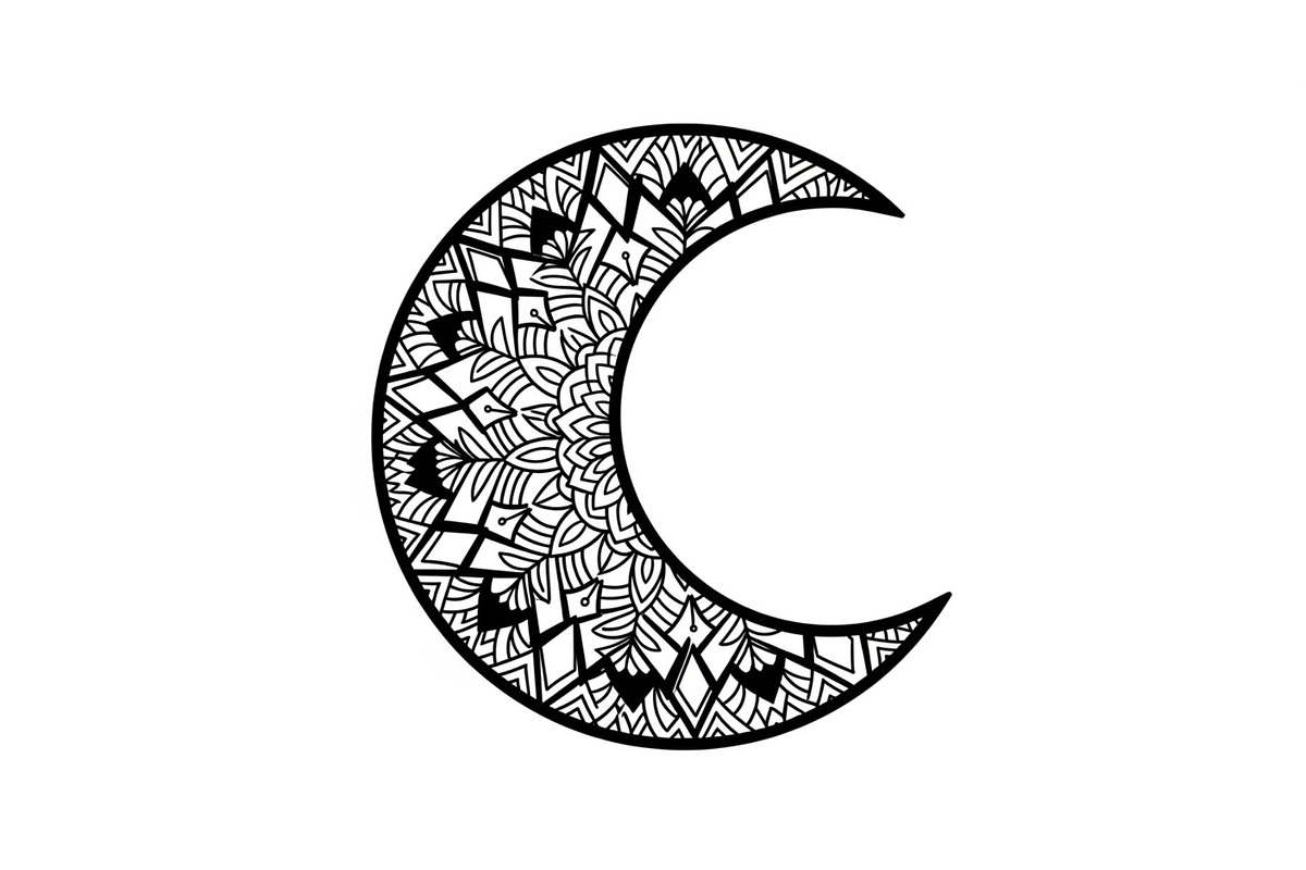 Mandala Crescent Moon Bundle, an Illustration by Designs_River (Photo 11 of 31)