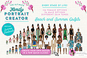 Portrait Creator Family Summer Beach, a Person Illustration by Lauren Lesley Studio (Thumbnail 13 of 15)