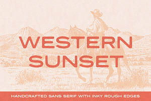 Western Sunset Sans Serif Font, a Sans Serif Font by Lanastace Studio