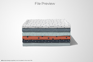 Folded Fabric Stack Mockup Set