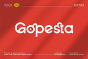 Gopesta || Modern Unique Sans Serif, a Sans Serif Font by Idea Studio (Thumbnail 1 of 5)