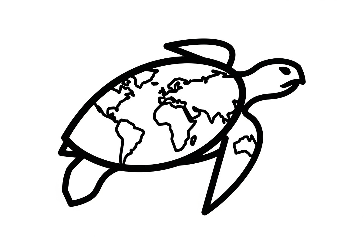 World Map Sea Turtle Bundle, an Illustration by Gaye Art (Photo 23 of 31)