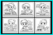 200 Cooking Girl Coloring Pages, a Person Illustration by protabsorkar11 (Thumbnail 4 of 7)