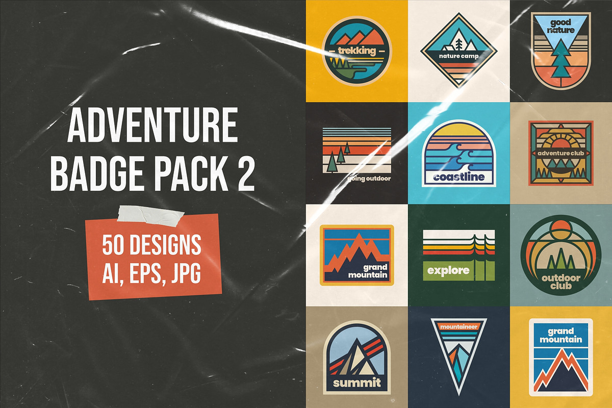 60%OFF | ALL Adventure Badge Packs, an Illustration by Firowerk (Photo 3 of 13)