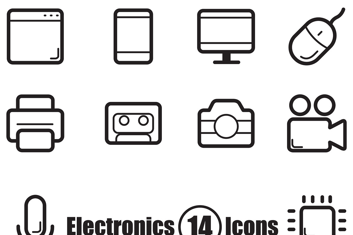Electronics set of 14