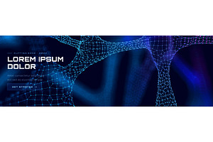 3d brain ai and abstract background, a Technology Illustration by RDShop