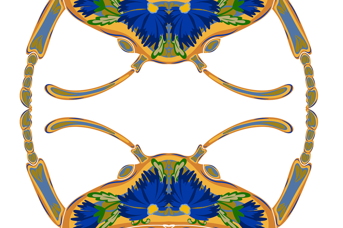 Cornflower Beetle Seamless Vector, a Pattern Graphic by NayaChu (Photo 6 of 9)