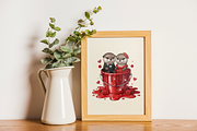 Cute Valentine Animals PNG Clipart, an Animal Illustration by KennedyStudio (Thumbnail 5 of 5)