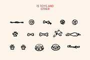 Hand-Drawn Dogs Cliparts Set, an Animal Illustration by Veronika Gotovceva (Thumbnail 6 of 8)