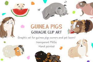 Gouache Guinea Pigs