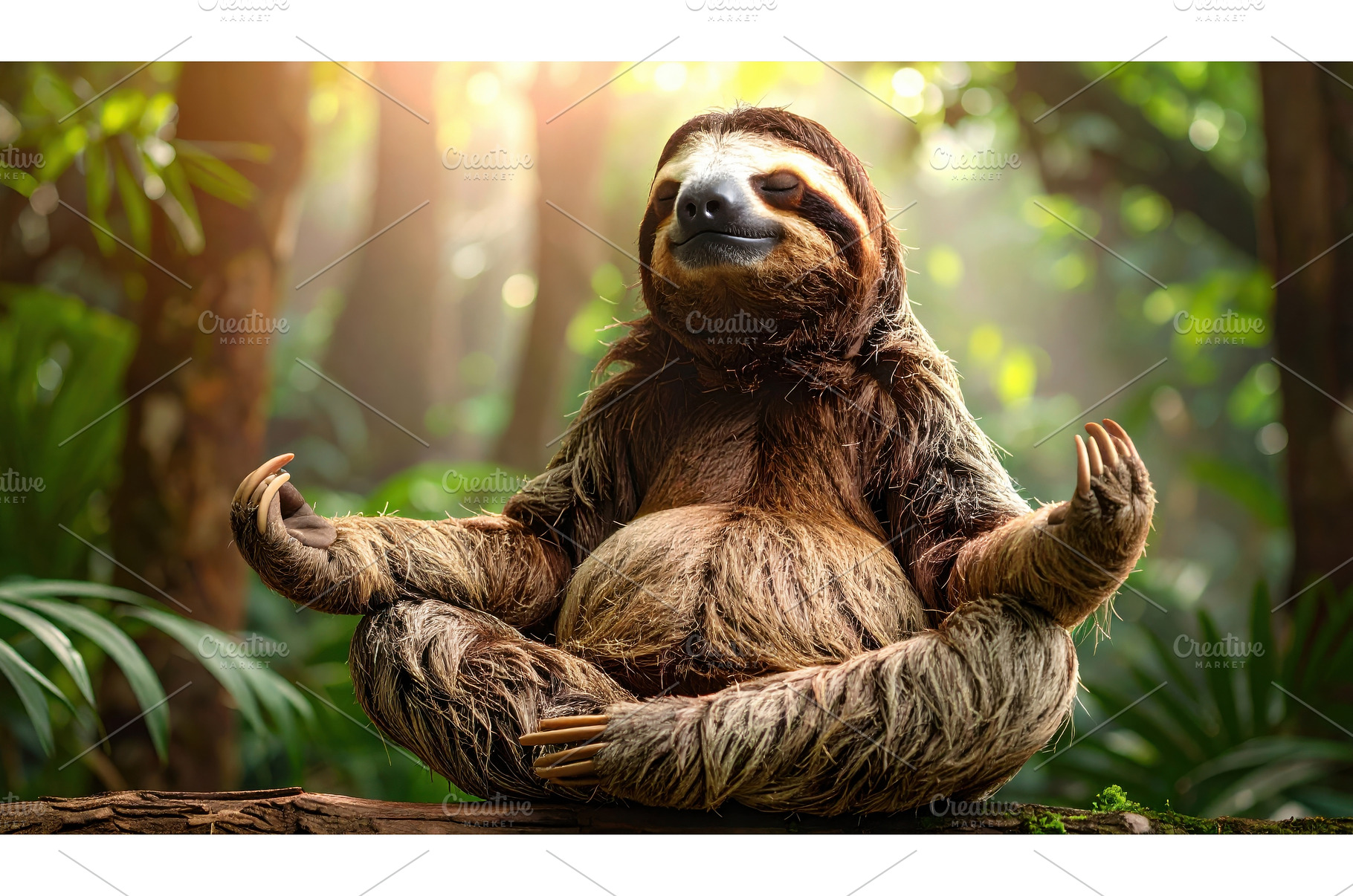 A relaxed sloth meditating in the, an Animal Photo by Igor Tichonow