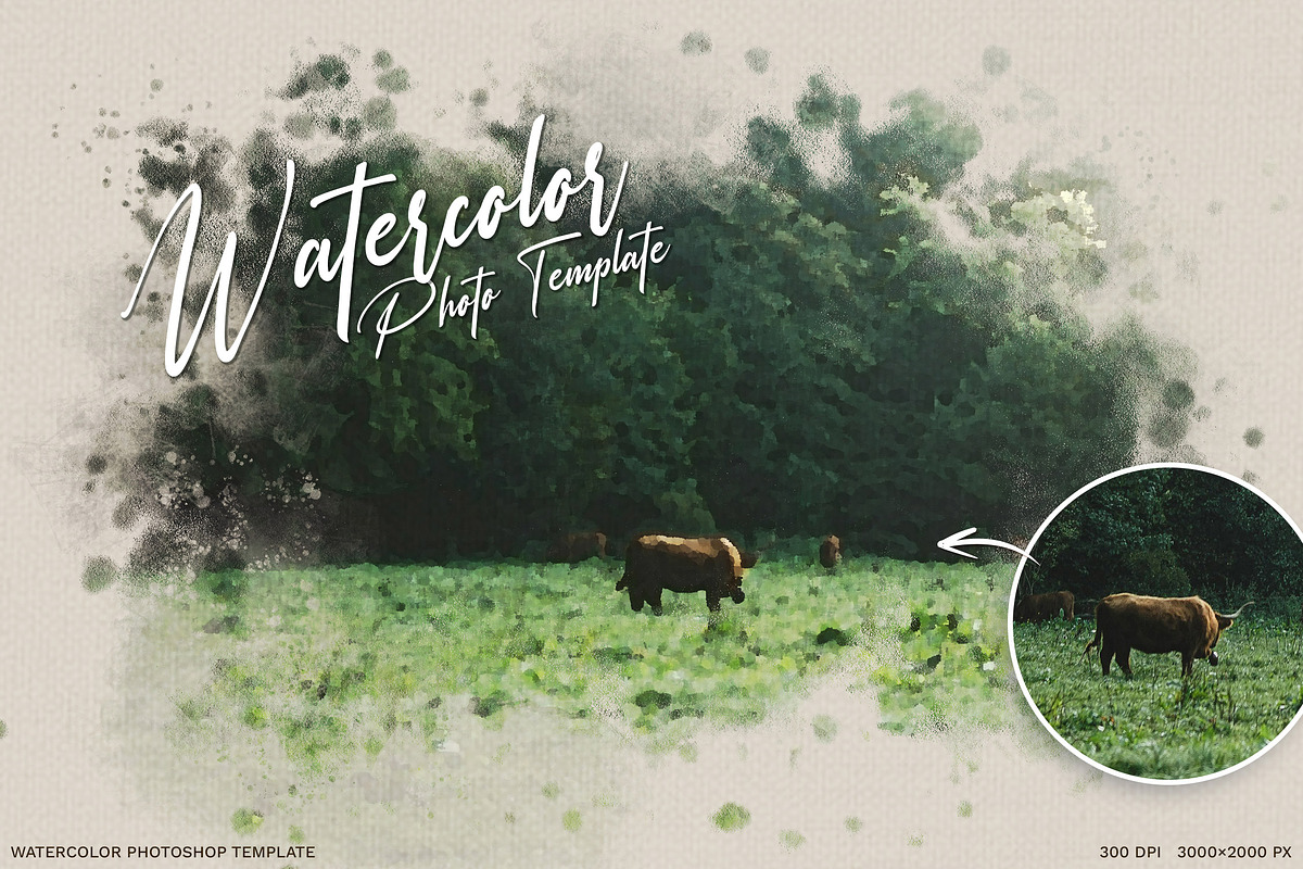 Watercolor Photo Effect, a Layer Style Add-On by Andrew Skoch Design (Photo 2 of 5)