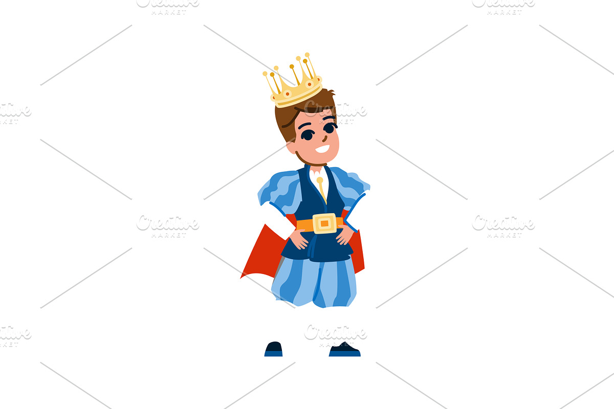 Smiling young prince wearing golden, a Texture Illustration by pikepicture