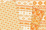 Orange & Gold Boho Seamless Patterns, a Pattern Graphic by Avenie Digital (Thumbnail 2 of 4)