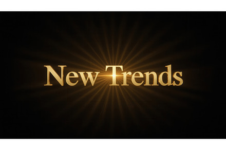Golden text "New Trends" with