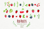 Watercolor fruits clipart, a Food Illustration by Autumn Breeze (Thumbnail 3 of 4)