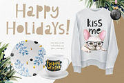 French Bulldogs and Winter Holidays, an Animal Illustration by Wenona (Thumbnail 5 of 8)