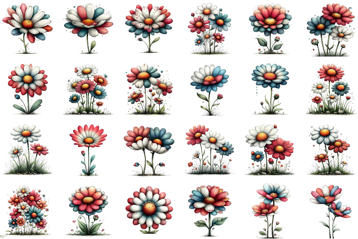 Whimsical Spring Chamomile Flower Pn, an Illustration by Sublimation Artist (Photo 3 of 7)