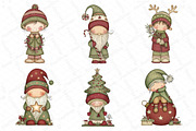 Christmas Gnome Clipart, an Illustration by DreamPrint404 (Thumbnail 6 of 6)