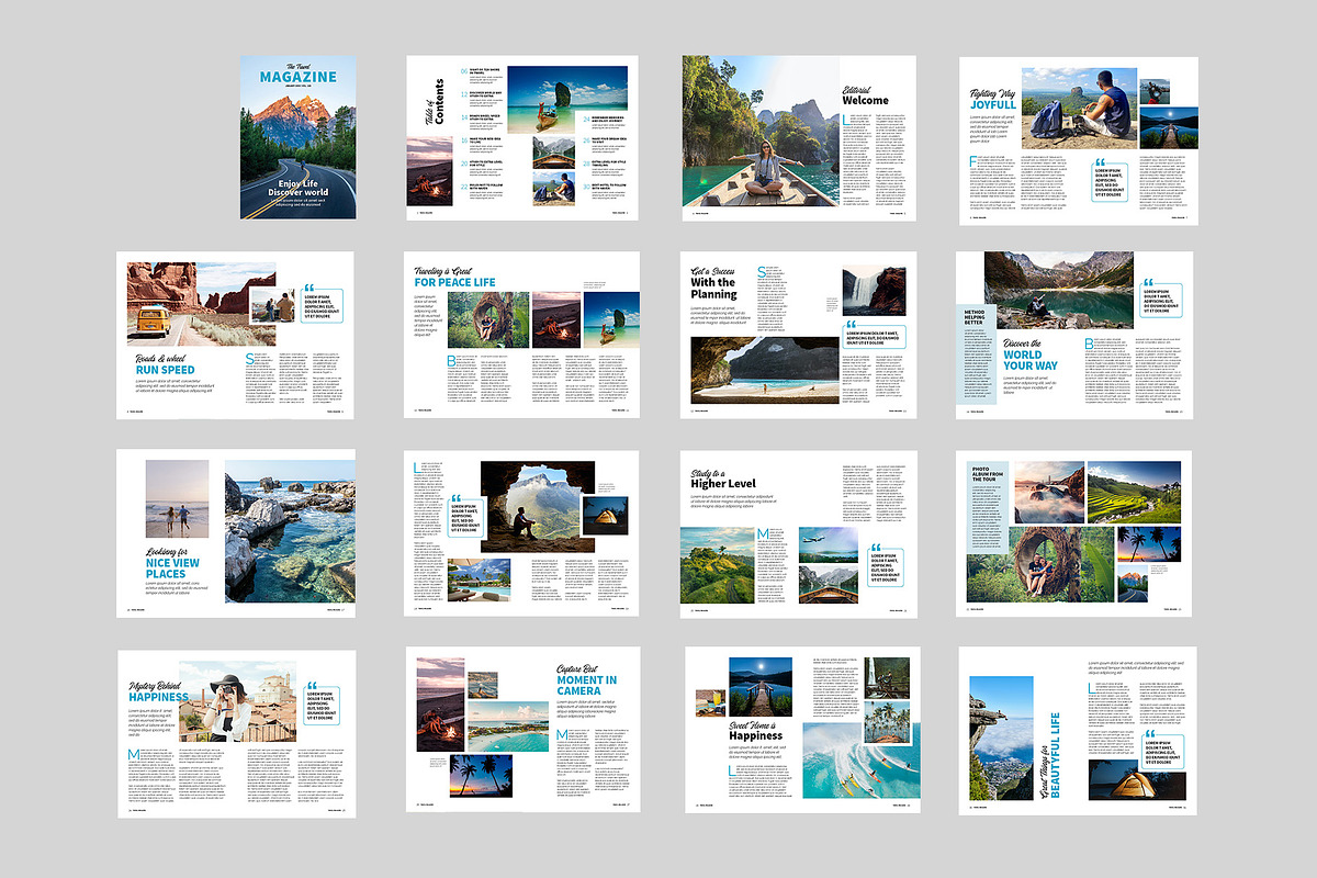 Travel Magazine Template, a Magazine Template by xtratimebd (Photo 8 of 8)
