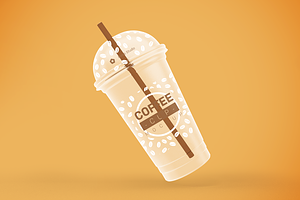 Transparent Plastic Cup Mockup