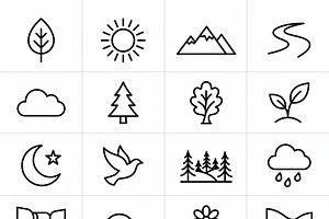37 Vector Eco Outline Icon Pack, an Outline Icon by adenpinkstore