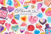 Watercolor heart clipart Love png, an Object Illustration by AnastasiaWatercolor (Thumbnail 1 of 6)