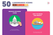 50 Landmarks Icons, an Outline Icon by Dighital (Thumbnail 4 of 10)