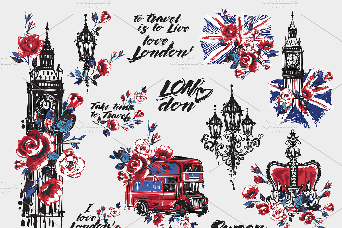London Landmark Sights Set & 28Cards, an Object Graphic by Sopelkin (Photo 2 of 4)