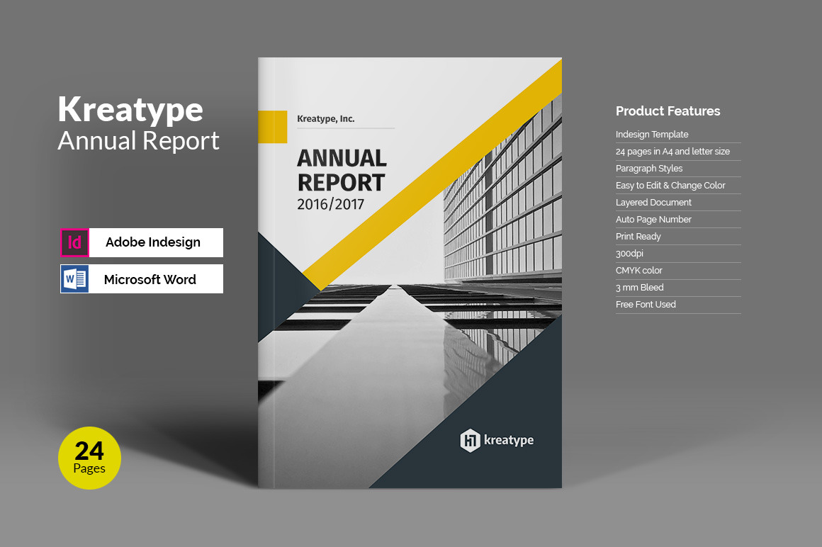 Kreatype Annual Report, a Brochure Template by Kreatype Studio