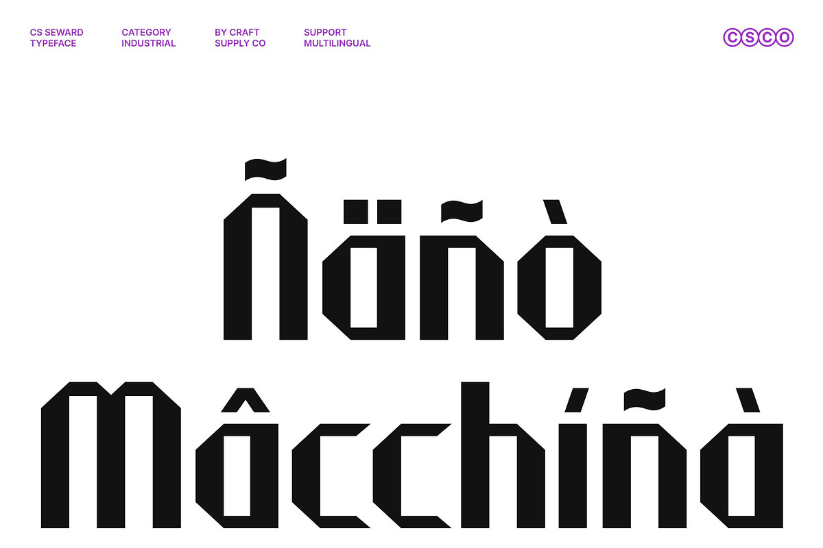 CS Seward – Industrial Font, a Sans Serif Font by Craft Supply Co. (Photo 7 of 8)