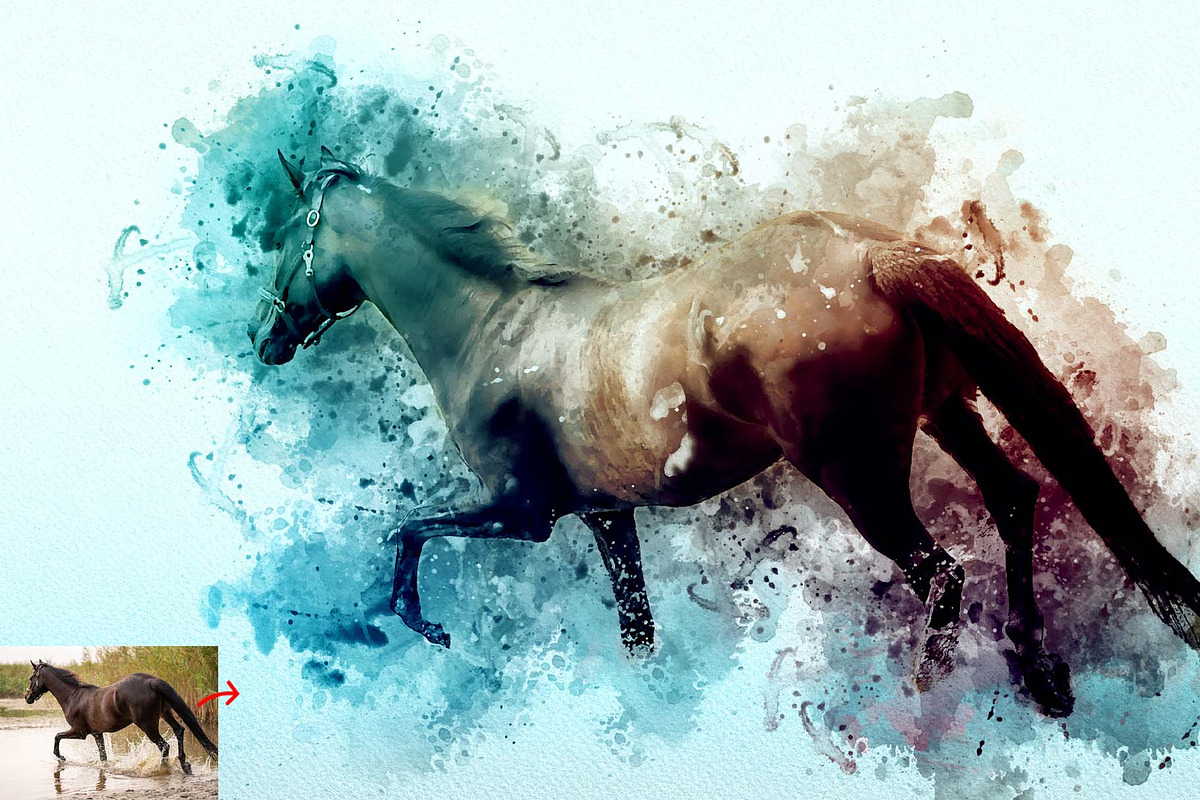 True Watercolor Photoshop Action, an Action Add-On by Photoshop Action (Photo 3 of 11)