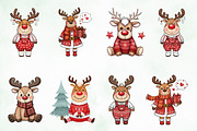 Quirky Funny Christmas Reindeer Png, an Illustration by Creative Art (Thumbnail 4 of 4)