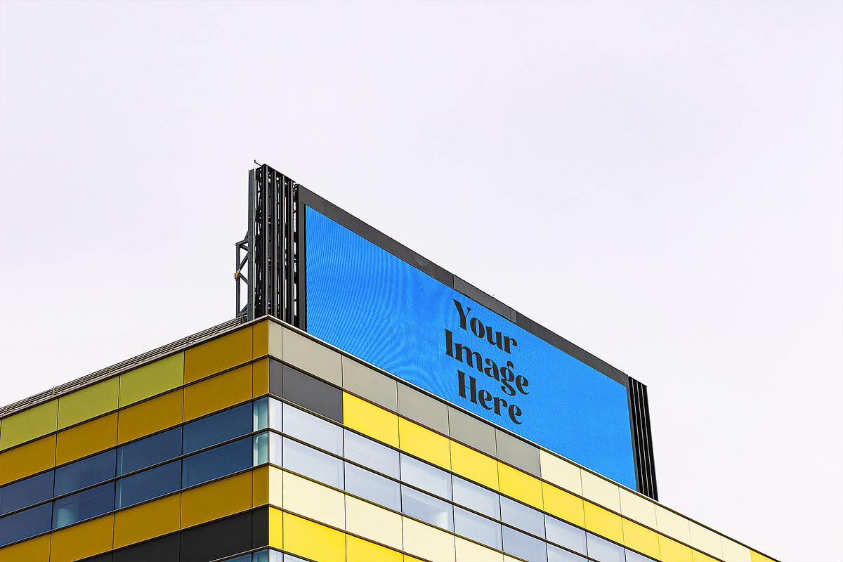 Building Billboard LED Screen Mockup, an Advertising Mockup by smishura (Photo 2 of 3)
