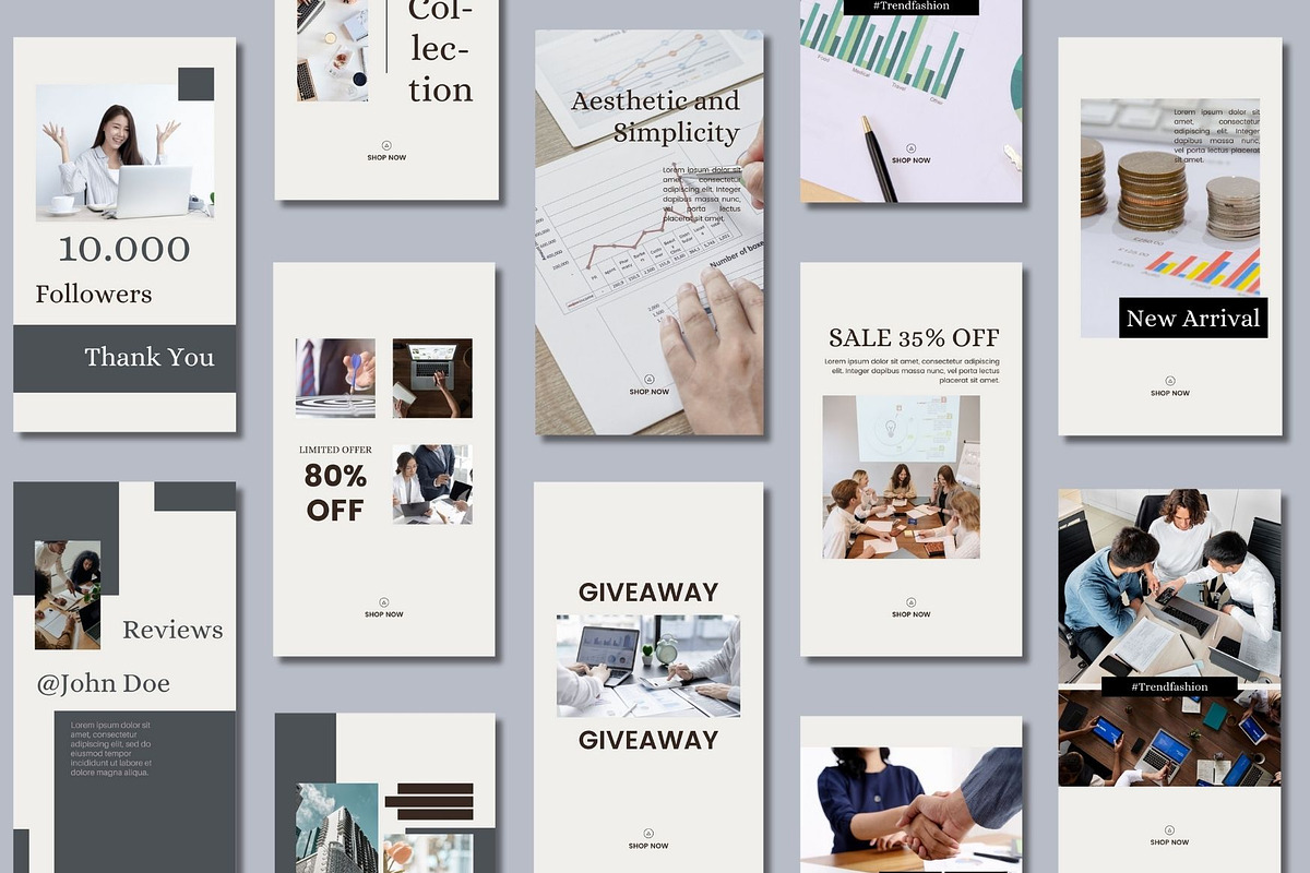 Elegant Social Media Story Templates, a Social Media Template by BoontenStudio (Photo 5 of 8)