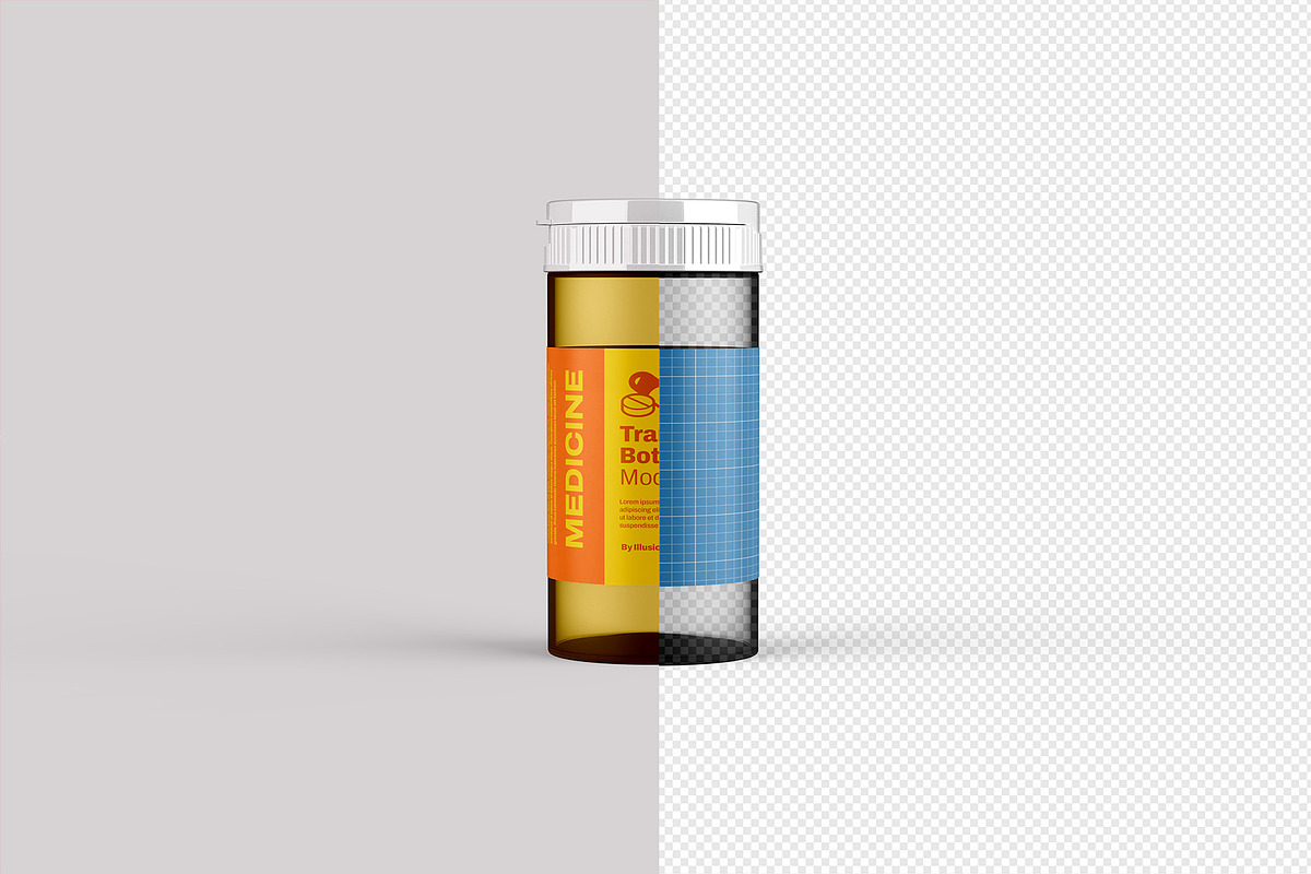 Transparent Plastic Bottle Mockup, a Product Mockup by Illusiongraphic (Photo 9 of 20)