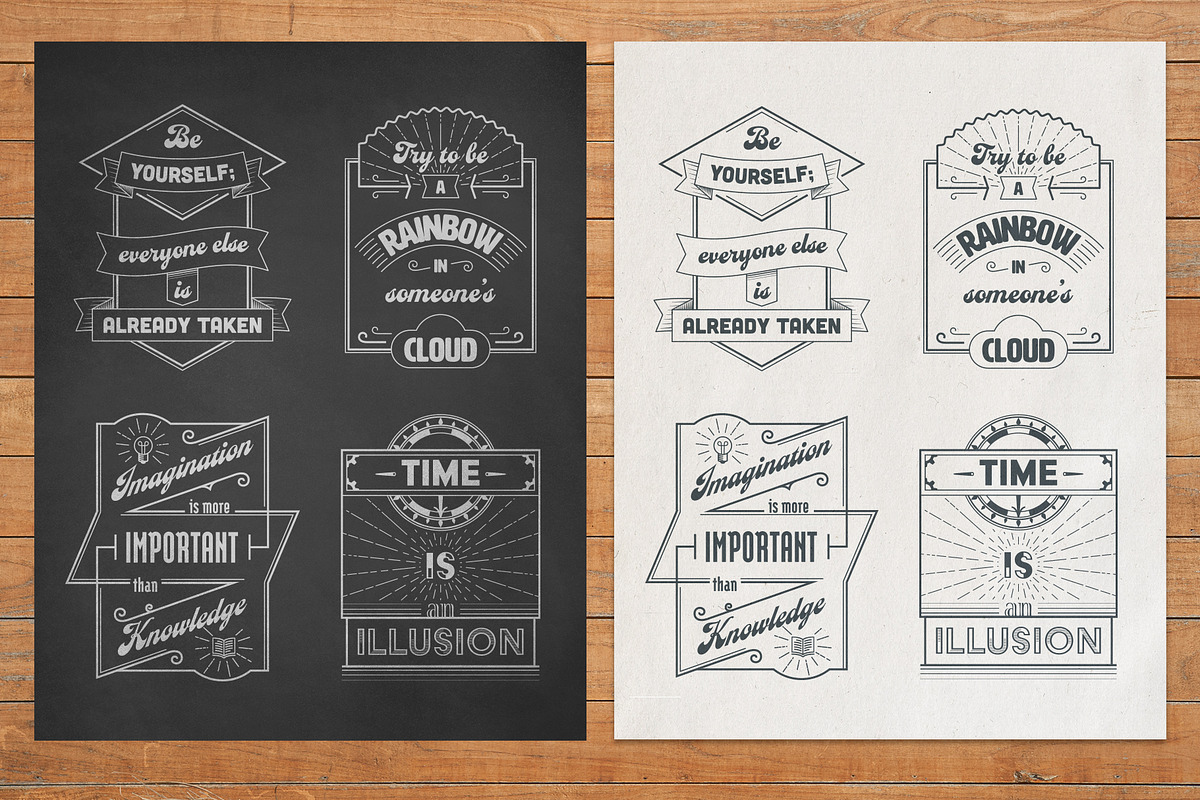 12 vintage inspirational quotes, an Illustration by Genestro Shop (Photo 3 of 4)