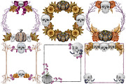 Halloween Botanicals Clipart set., a Seasonal Illustration by Happy Sloth Graphics (Thumbnail 10 of 16)