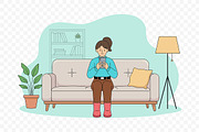 Young Woman Taking Photo Smartphone, a Person Illustration by Partikusi Design (Thumbnail 3 of 3)
