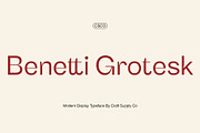 Benetti Grotesk, a Sans Serif Font by Craft Supply Co. (Thumbnail 1 of 8)