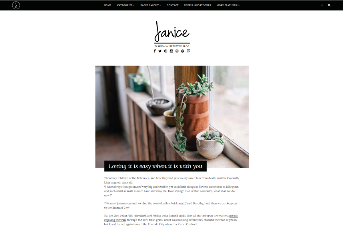 Janice- Fashion  WordPress Theme, a WordPress Template by SiloCreativo (Photo 3 of 4)